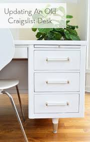 Updating A Craigslist Desk For Our Office Young House Love Desk Makeover Diy Metal Desk Makeover Desk Makeover