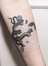 Twin Snakes Gemini Tattoo Tattoo Gemini White Tattoo