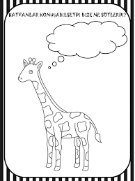 Zurafa Boyama Sayfalari Hayvanlar Sanat