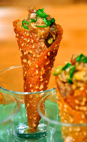 Tuna Tartare In Miso Cones Just A Taste Food Recipes Yummy Food