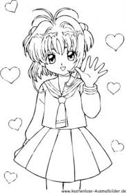 Malvorlagen Ausmalbilder Manga Und Herzen Comic