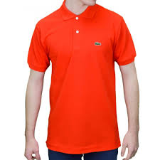Authentique pull marin uni pour homme bleu marine logo pss orange flou coupe près du corps encolure ronde patte de boutonnage sur l'épaule gauche boutons siglés en corozo (ivoire végétal) laine mérinos matière : Polo Orange Fluo Homme Lacoste L12 Pas Cher Espace Des Marques