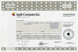 Want to own steve jobs first apple stock certificate. 11 Apple Stock Ideas Apple Stock Apple Stock Certificates