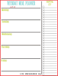 Free Meal Planner Free Meal Planner Meal Planner Template