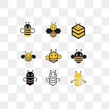 Bee Logo Cartoon Bee Stroke Style Bee Cute Bee Icon Png And Vector Bee Icon Cartoon Bee Adobe Illustrator Graphic Design