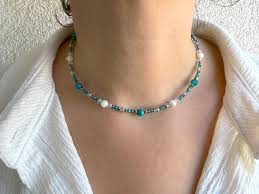 Ursula, Healing Crystal Necklace, Natural Gemstone Necklace, Sky Design  With Madagascar Carnelian and Mother of Pearl, Gift for Her;