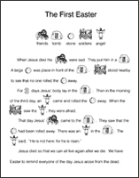 The First Easter Free Printable Picture Words Story Of The First Easter Great For T Easter Sunday School Easter Story For Preschoolers Easter Preschool