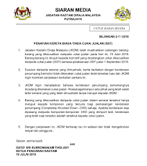 Senarai lengkap barang dan servis yang kena cukai jualan dan perkhidmatan 1 september 2018. Kastam Kereta Biasa Tetap Kena Sst Gohed Gostan