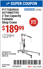 Cranes were so called from the resemblance to the long neck of the bird, cf. Pittsburgh Automotive 2 Ton Capacity Foldable Shop Crane For 189 99 Shop Crane Harbor Freight Tools Harbor Freight Coupon