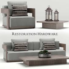Restoration Hardware Milano Teak Sofa 3d Model Price Render Rendering 3dmodels Vray Design 3dmodel 3dart Phot Teak Sofa Table And Chairs Furniture