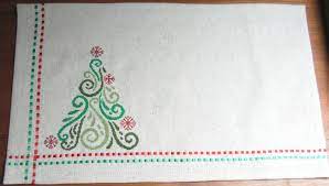Cross stitch and embroidery patterns to download come in a range of beautiful styles. Christmas Place Mats Machine Cross Stitch Sulky