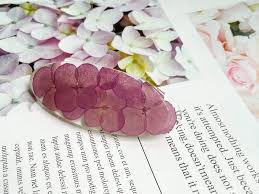 手作押花髮夾 繡球花髮夾 anny s workshop 髮飾 pinkoi resin crafts crafts girly