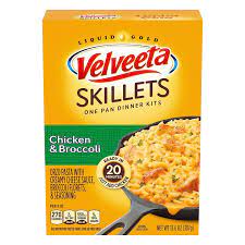 Jun 04, 2021 · the brand was the first to market boxed macaroni and cheese. Kraft Velveeta Skillets Chicken Broccoli Dinner Kit Shop Pantry Meals At H E B