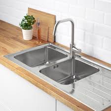 Vattudalen Evier Integre 2 Bacs Av Egouttoir Acier Inoxydable Ikea