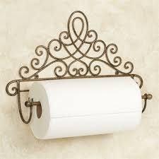 Vertical wall mount pinetree paper towel holder. Cassoria Antique Gold Wall Mount Paper Towel Holder