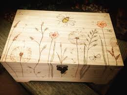 Meadow Personalised Keepsake Memory Box Floral Design Hinged Lid Large Wooden Box Jewellery Box Besp Wooden Keepsake Box Wooden Memory Box Large Wooden Box