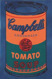 To make the campbell's soup can paintings, warhol projected the image of a soup can onto his blank canvas, traced the outline and. Andy Warhol Colored Campbell S Soup Can 1965 Blue Orange Art Print