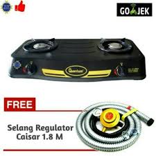 Quantum kompor gas memiliki nilai efisiensi, yang artinya hemat gas. Kompor Gas Quantum 2 Tungku Qgc 201 Dmpb Caisar Selang 1 8 Meter Regulator Gas Meter Shopee Indonesia