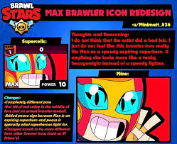 Max is a speed type so use her alot in brawl ball because of her incredible speed. I Redesigned Max S Brawler Icon Because The One We Have Now Seems A Little Off To Me Brawlstars