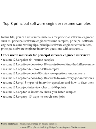 Are you looking for a software engineer resume? Top 8 Principal Software Engineer Resume Samples