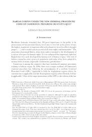 The writ of habeas corpus is the right bestowed by the u.s. Pdf Habeas Corpus Under The New Criminal Procedure Code Of Cameroon Progress Or Status Quo