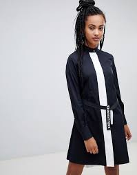 Download the vector logo of the karl lagerfeld brand designed by karl lagerfeld in encapsulated postscript (eps) format. Karl Lagerfeld Poplin Shirt Dress With Pleats Asos