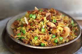 Jasmine rice is a lovely, subtly perfumed rice used across south east asia. Curried Rice Pilaf With Peas Crispy Shallots Almonds And Coconut Martha S Vineyard Magazine