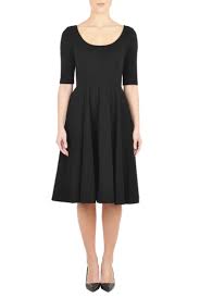 1,520 black fit flare dress products are offered for sale by suppliers on alibaba.com, of which casual dresses accounts for 44%, plus size there are 725 suppliers who sells black fit flare dress on alibaba.com, mainly located in asia. Cotton Knit Fit And Flare Dress Black For Sale Shop Fashion For 50 Women