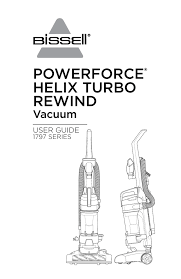 Bissell Powerforce Helix Turbo Belt Number Powerforce Helix Turbo Rewind Manualzz