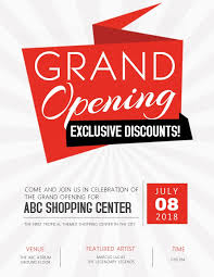Grand Opening Sale Poster Flyer Design Template Flyer Template Grand Opening Flyer Design Templates