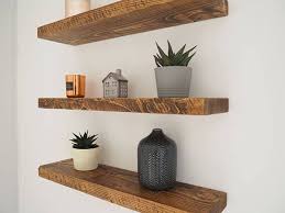 Chunky Pine Floating Shelves Made From Rustic Homegrown British Pine We Re Proud To Say That This P Rustic Floating Shelves Wood Floating Shelves Pine Shelves