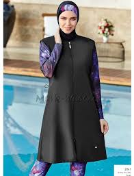 Adasea 2041 Tam Kapali Tesettur Mayo Muslim Swimwear Burkini Swimsuit Burkini