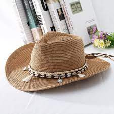 Shell Tassels Cowgirl Summer Hat Western Cowboy Hats Summer Hats Cowboy Hats