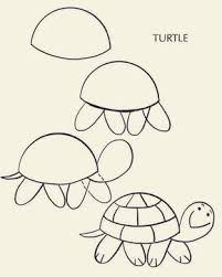 How To Draw Cute Animals 45 Examples Greenorc Turtle Drawing Easy Turtle Drawing Alphabet Drawing