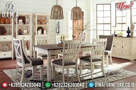 Jual Meja Makan Minimalis Vintage 6 Kursi Mm 0634 Rustic Farmhouse Dining Table Farmhouse Dining Furniture