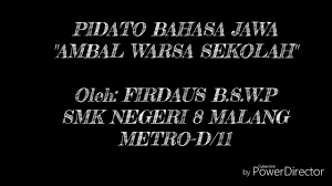 Check spelling or type a new query. Pidato Bahasa Jawa Tentang Ulang Tahun Sekolah Youtube