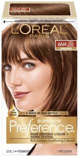 L Oreal Preference Haircolor Light Amber Brown 6am 1 Ea Pack Of 2 Brunette Hair Color Light Hair Color Boxed Hair Color