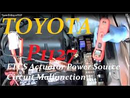 Find the answer to this and other toyota questions on justanswer. 2002 Toyota Camry 2 4 L Engine P1127 Error Code Actuator Power Source Circuit Malfunction Youtube