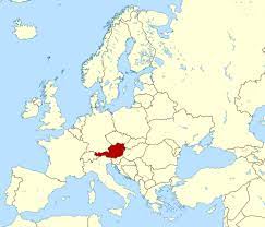 Europa es uno de los continentes con la civilización más antigua; Large Location Map Of Austria Austria Europe Mapsland Maps Of The World