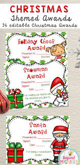 Editable Christmas Awards Teacher Awards Christmas Classroom Christmas Teaching Resources