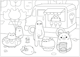 Here at coloringonly.com we're providing you with a full collection of free printable pusheen coloring sheet. Kolorowanki Pusheen Pizza Coloring And Drawing
