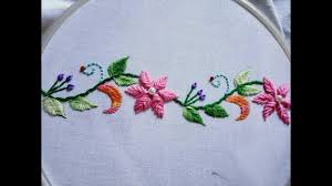 Beautiful nature designs in a collection that features over 50 exquisite floral motifs of varied sizes. Border Flower Hand Embroidery Designs