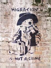 Migration Is Not A Crime Is Not A Banksy Bristol Graffiti On Wordpress Com Street Art Banksy Street Art Street Artists