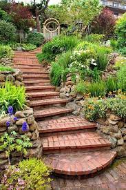 20 Really Interesting Ideas How To Design Stairs In The Garden Garden Stairs Sloped Garden Landscape Stairs