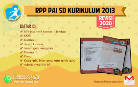 Selain itu dilengkapi dengan kbm. Sedia Rpp Pai Sd Kurikulum 2013 Revisi 2020