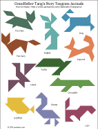 Here's super fun new printable tangrams puzzles for kids and adults who love playing with shapes! Tangram Puzzle Sheets And Solutions Geometric Toys To Make Aunt Annie S Crafts