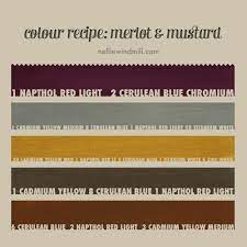 Regal and classic, this hue represents the royals whose beauty transcends time. Colour Mixing Recipe Merlot Mustard