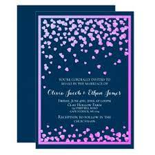 Pink Heart Confetti Wedding Invitation Wedding Invitations Cards Custom Invitation Card Wedding Invitations Romantic Heart Confetti Wedding Wedding Confetti