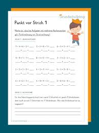 Punkt Vor Strich In 2020 Stricher Lernen Matheaufgaben