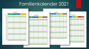 Monatskalender 2020, 2021, 2022 kostenlos downloaden und drucken. Familienkalender 2021 Familienplaner Muster Vorlage Ch